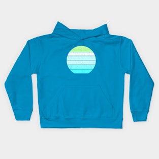 Blue tinted sunset pattern Kids Hoodie